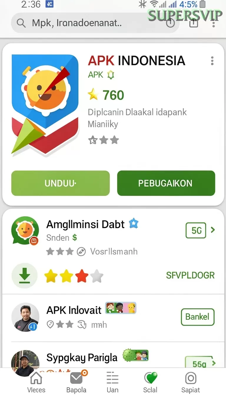 Cuplikan layar INFITOTO — aktivitas