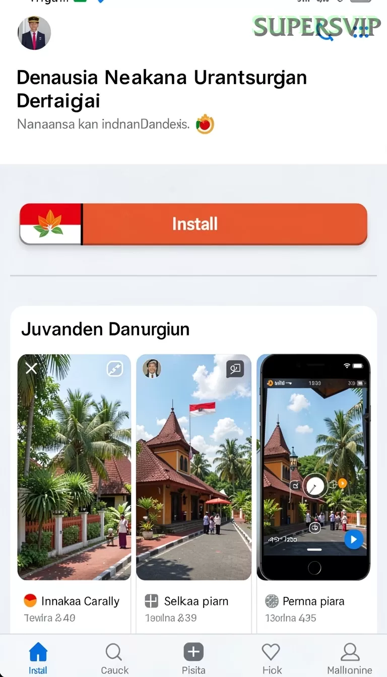 Cuplikan layar BG777 — menu navigasi