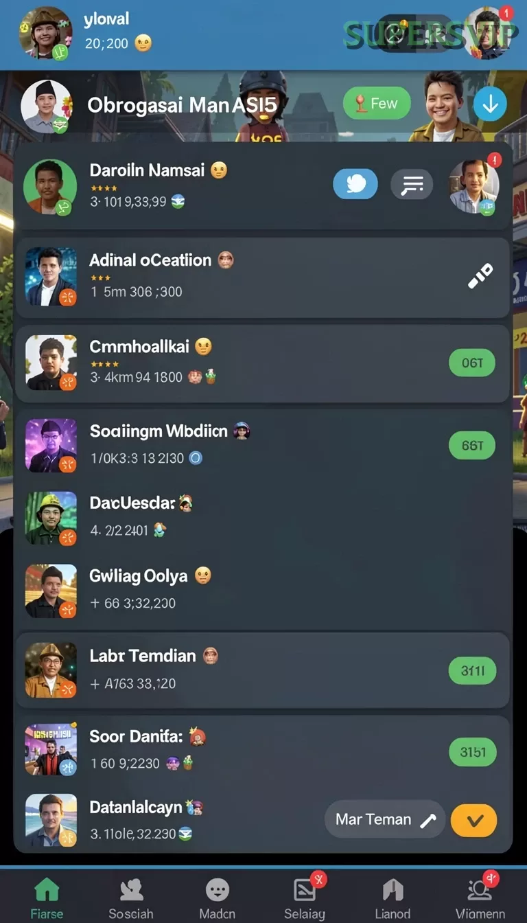 Cuplikan layar VIP555 — halaman utama